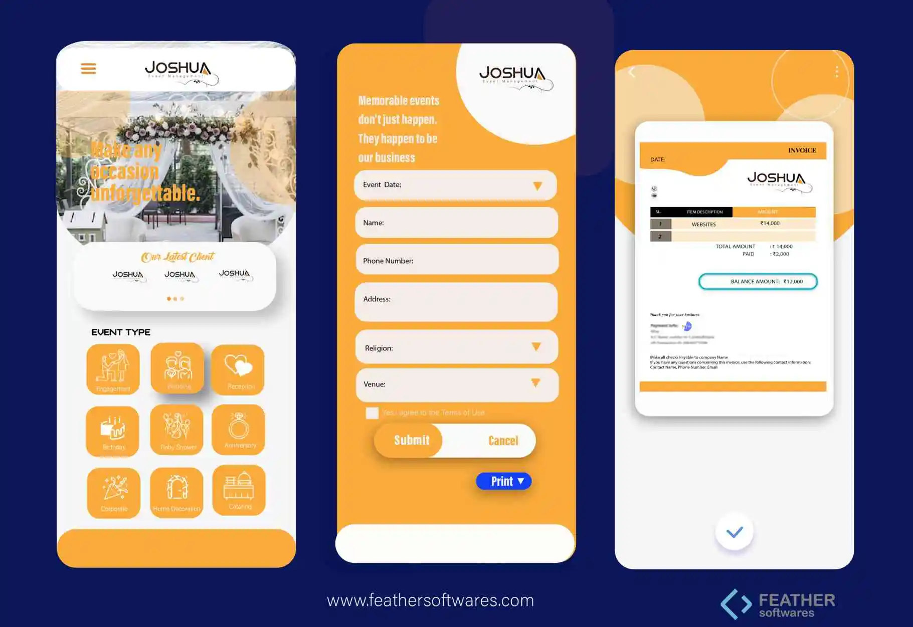 joshua jewellery visiting card